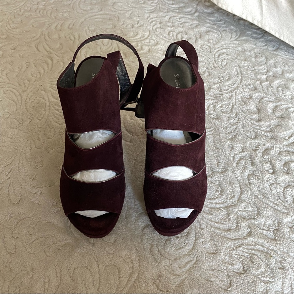 Stuart Weitzman Suede Platform Sandal - Picture 4 of 8